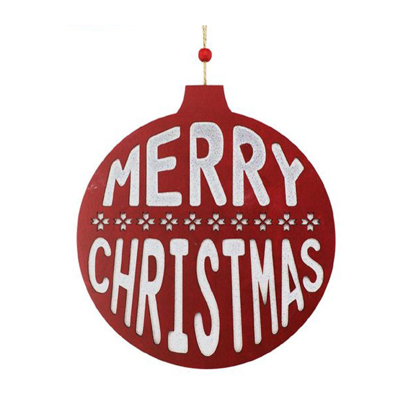 Cartello Di Benvenuto Porta D'Ingresso legno rosso decorativo appendere Natale