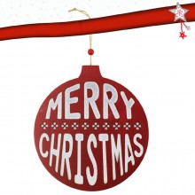 Cartello Di Benvenuto Porta D'Ingresso legno rosso decorativo appendere Natale