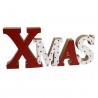 FGF Scritta natalizia XMAS in legno decorazione natale appoggio 40x...