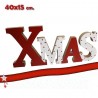 FGF Scritta natalizia XMAS in legno decorazione natale appoggio 40x...