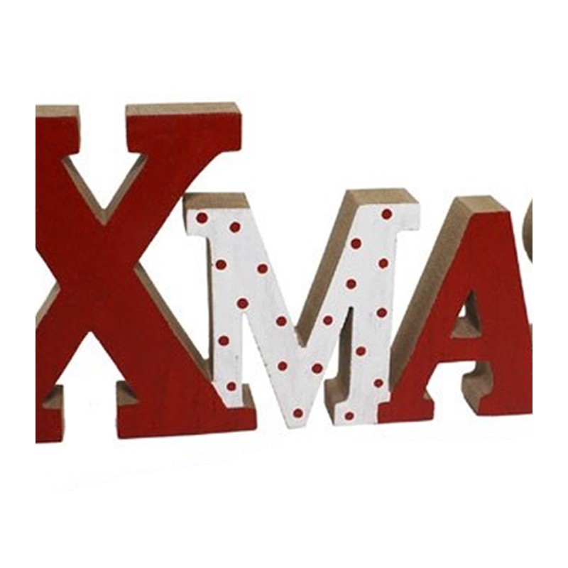 FGF Scritta natalizia XMAS in legno decorazione natale appoggio 40x...