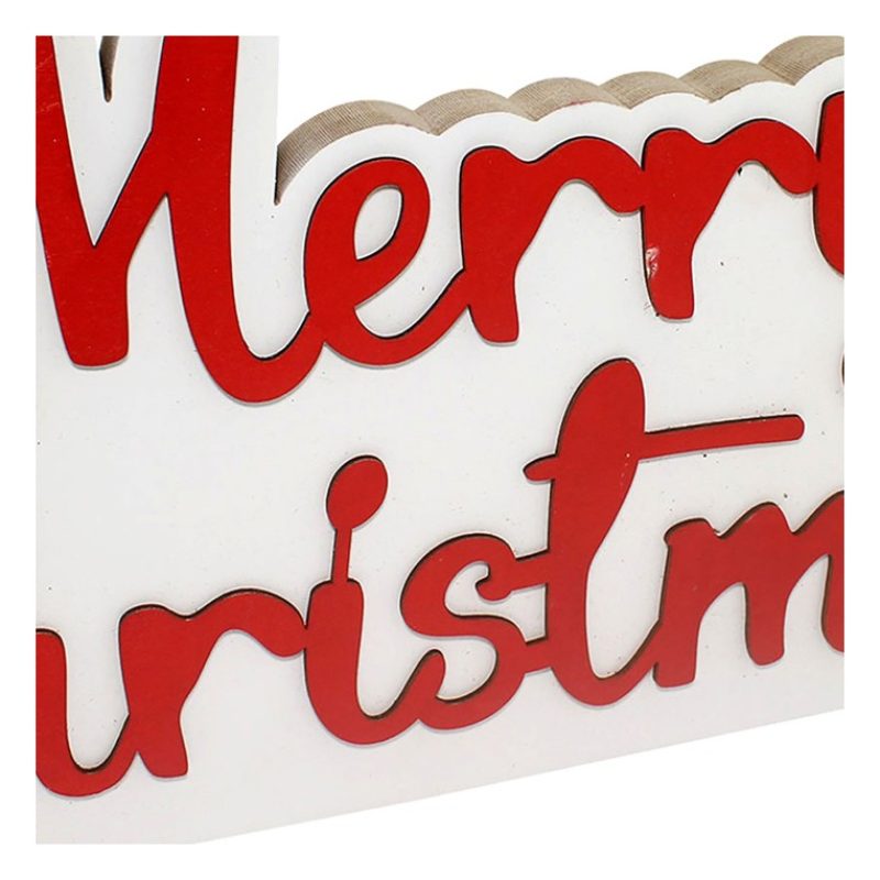 FGF Scritta natalizia Merry Christmas XMAS in legno decorazione app...