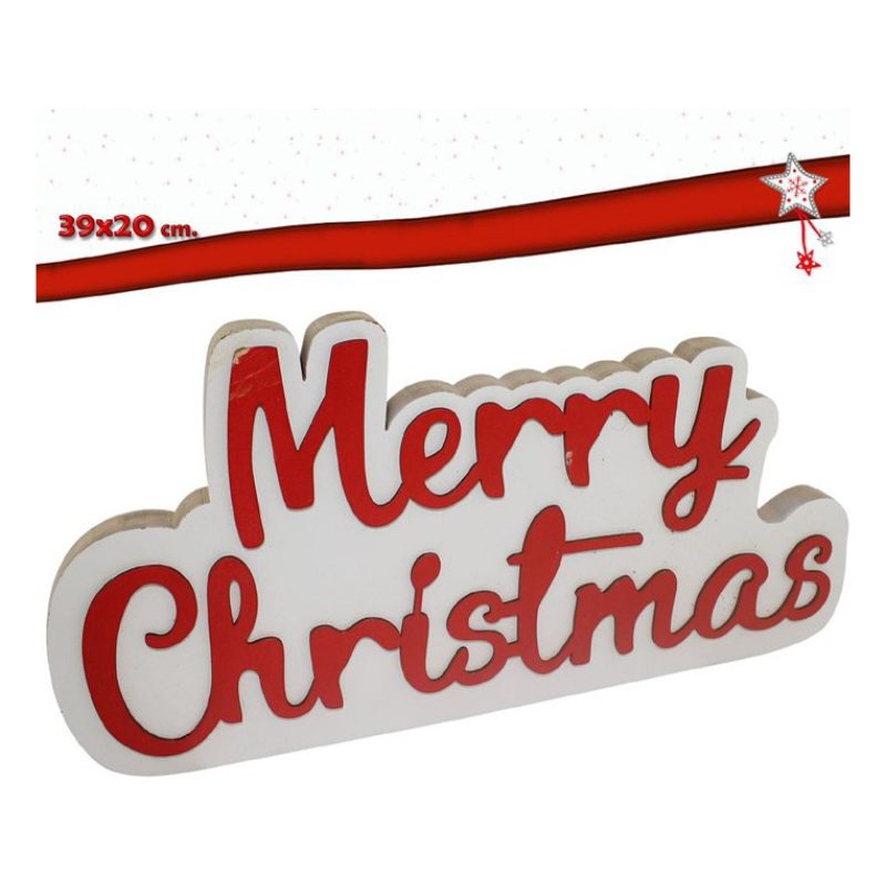FGF Scritta natalizia Merry Christmas XMAS in legno decorazione app...