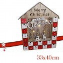 Calendario Avvento di Natale Casetta in Legno 24 Cassetti Decorazioni con led