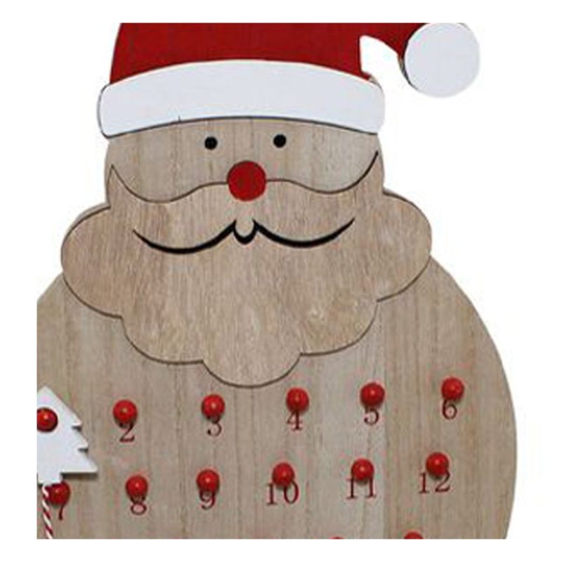 FGF Calendario Avvento in Legno con 24 Cassetti Slitta 41x33cm deco...
