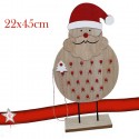 Calendario Avvento in Legno con 24 Cassetti Slitta 41x33cm decorazioni natalizie