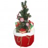 FGF Piccolo Albero di Natale 60cm con catena Luci a LED e Decorazio...