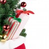 FGF Piccolo Albero di Natale 60cm con catena Luci a LED e Decorazio...