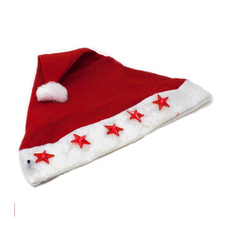 FGF Cappello di Babbo Natale 12 pz luci Led Luminoso feste Travesti...