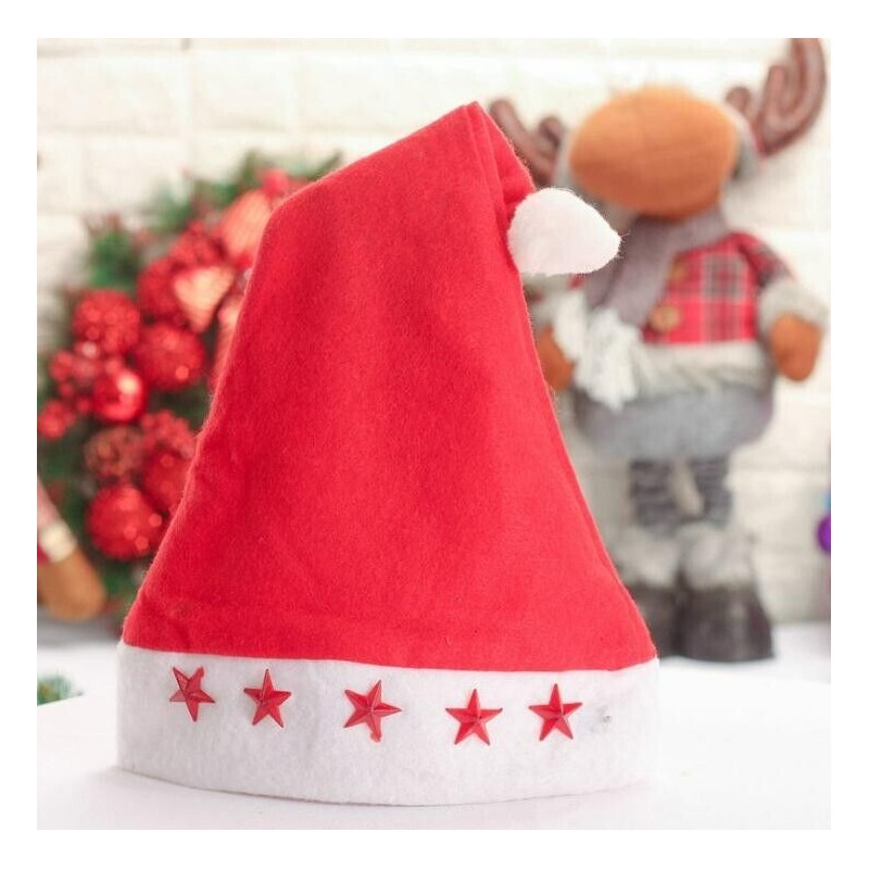 FGF Cappello di Babbo Natale 12 pz luci Led Luminoso feste Travesti...