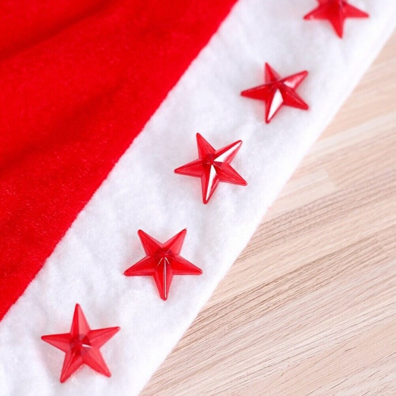 FGF Cappello di Babbo Natale 12 pz luci Led Luminoso feste Travesti...