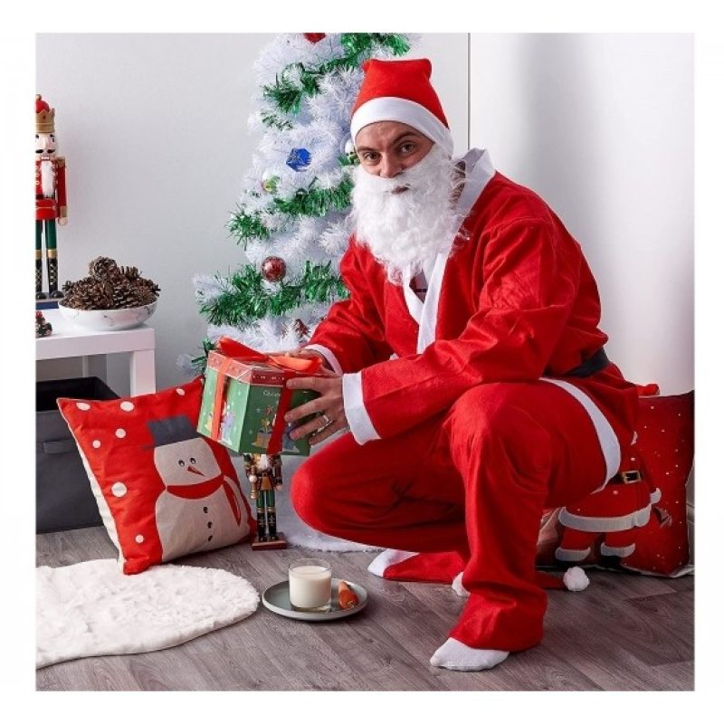 Hongu Costume Da Babbo Natale da Uomo Adulto Taglia Unica Santa Cla...