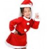 Costume bimba vestito Babbo Natale varie taglie con cappello Santa ...