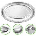 Vassoio Piatto Ovale 5pz In Acciaio Inox Portata Servizio Cucina da 23 a 45 cm