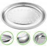 Vassoio Piatto Ovale 5pz In Acciaio Inox Portata Servizio Cucina da...