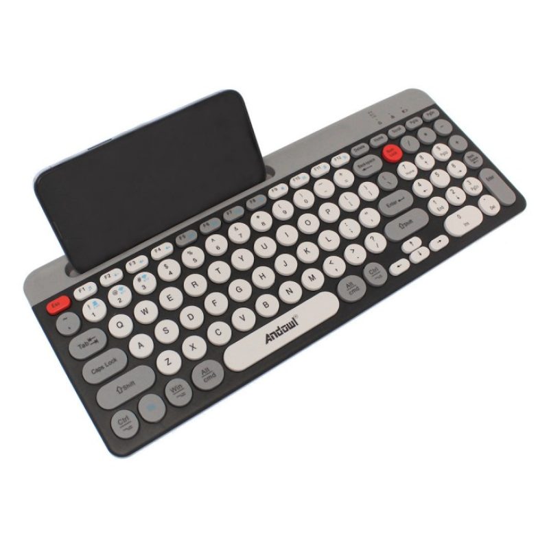 Andowl Tastiera bluetooth Ultra slim Wireless Compatibile Windows M...