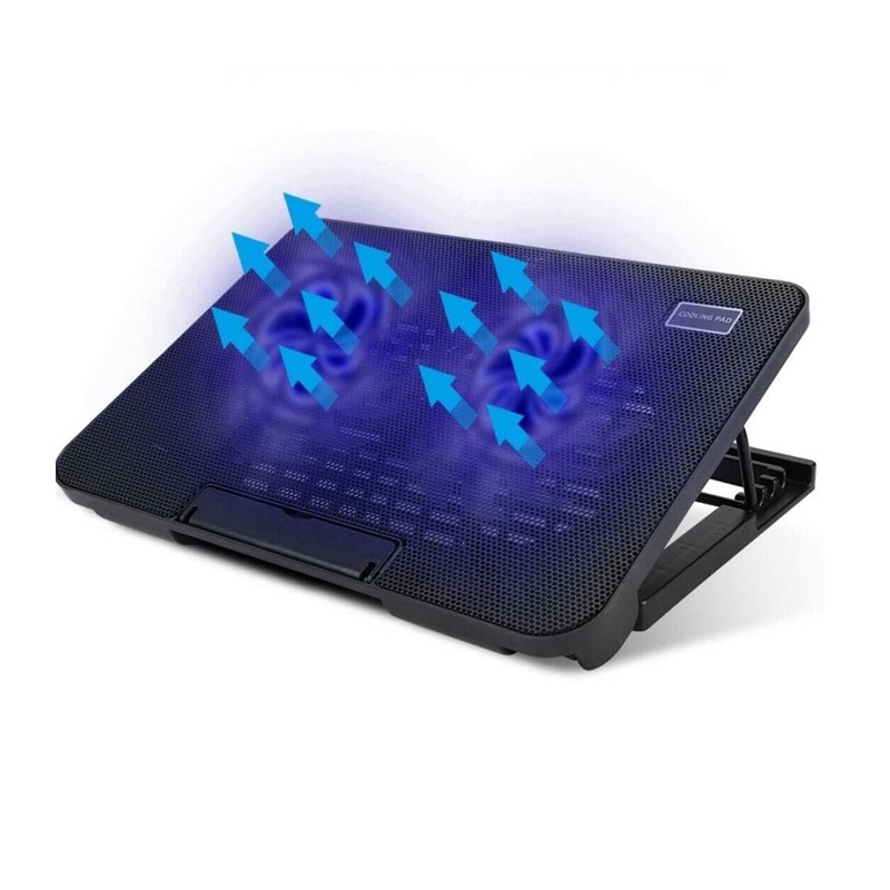 Base supporto raffreddamento per notebook pc portatile 2 ventole USB dissipatore