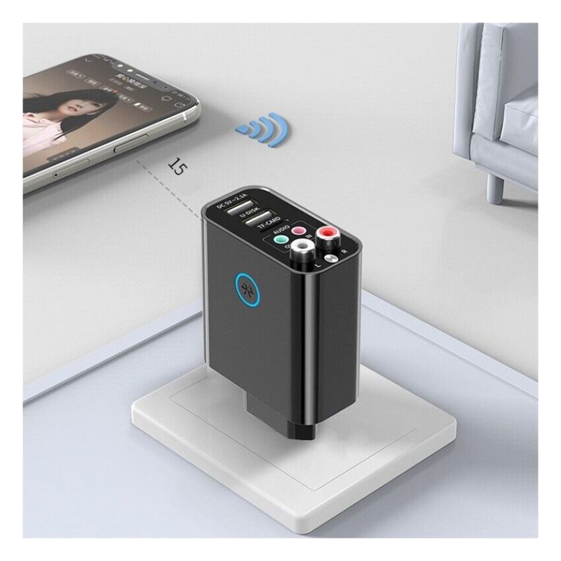Andowl Adattatore bluetooth 5.0 ricevitore trasmettitore aux wirele...