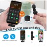 Wolulu Microfono lavalier a clip wireless Bluetooth Senza fili iPho...