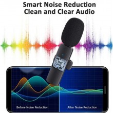 Microfono lavalier a clip wireless Bluetooth Senza fili iPhone Android USB C