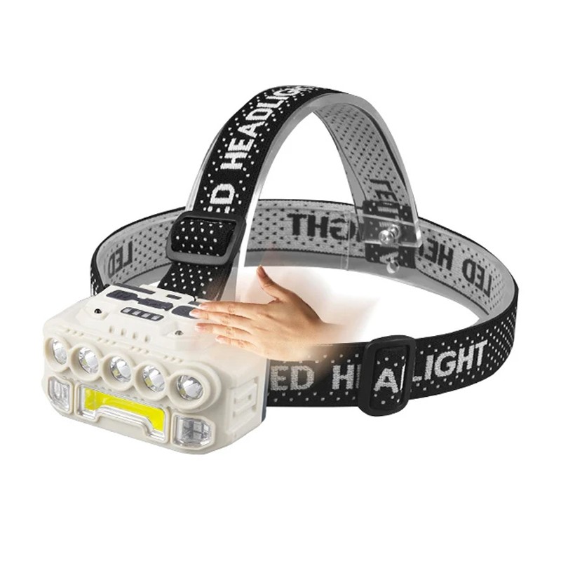 Torcia Lampada Frontale da Testa Ricaricabile Luce Led per Pesca Caccia Potente