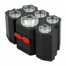 Torcia da Testa Lampada Frontale Ricaricabile 6 Led potente  USB Pesca Caccia 