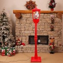 Lampione Natale con Luce LED Scena Natalizia Motorizzata Neve Musica 180cm rosso