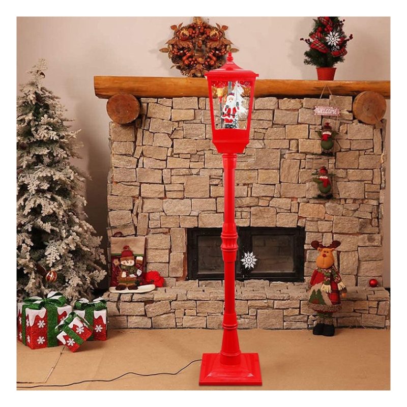Hongu Lampione Natale con Luce LED Scena Natalizia Motorizzata Neve...