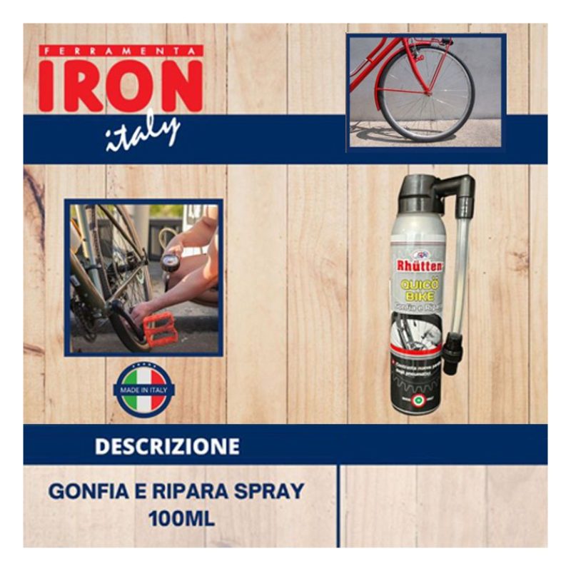 Rhutten Quico bomboletta spray gonfia e ripara per pneumatici Bici ...