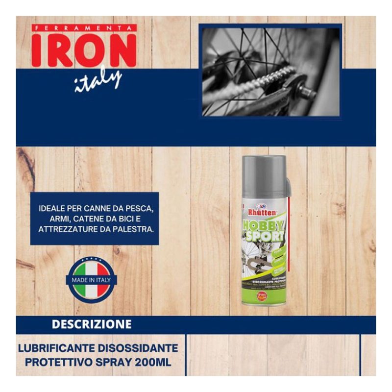 Rhutten Spray lubrificante multiuso multifunzione disossidante 200m...