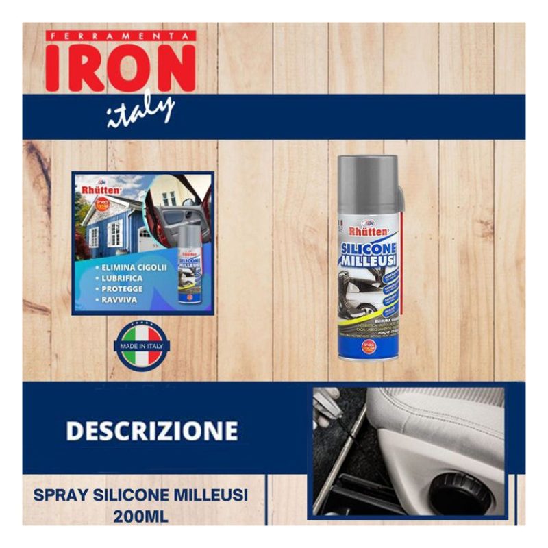 Rhutten Spray Silicone Idrorepellente Lubrificante multiuso protett...