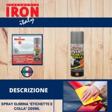 Spray Rimuovi Etichette e adesivi elimina residui di colla 200ml Rhutten rapido