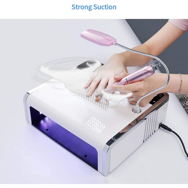 Hongu Kit 4 in 1 Estetista Aspiratore Fresa Lampada Manicure Pedicu...