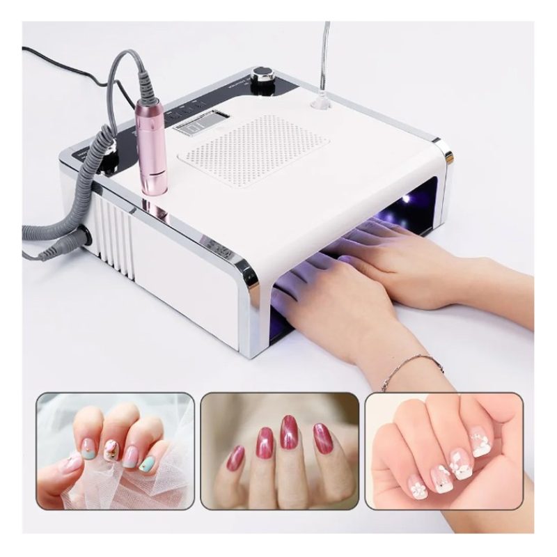 Hongu Kit 4 in 1 Estetista Aspiratore Fresa Lampada Manicure Pedicu...