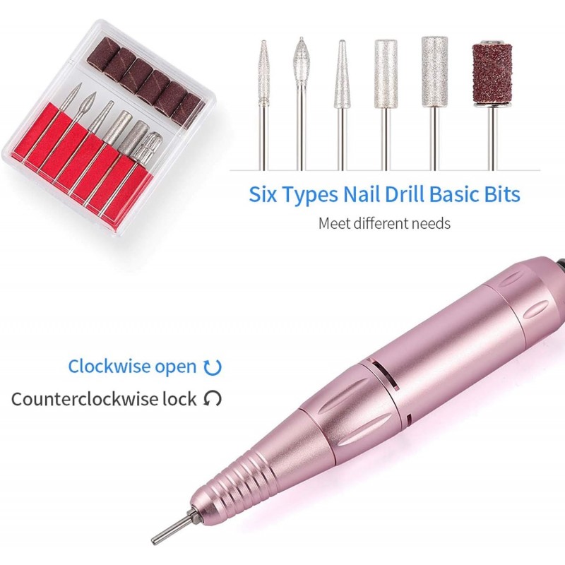 Hongu Kit 4 in 1 Estetista Aspiratore Fresa Lampada Manicure Pedicu...