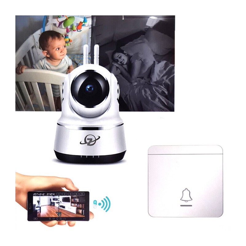 Telecamera 1080P HD Wireless Interna SD IP Camera Motorizzata IR Infrarossi WIFI