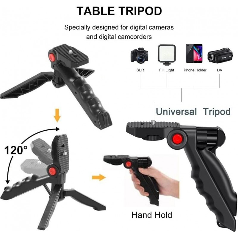 Hongu Kit vlogger professionale 4 in 1 treppiede cellulare con micr...
