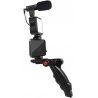 Hongu Kit vlogger professionale 4 in 1 treppiede cellulare con micr...
