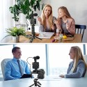 Kit vlogger professionale 4 in 1 treppiede cellulare con microfono e luce led