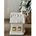 Lampada Natalizia Casetta Scenario ceramica Luci LED Decorazioni Natale 11x20cm