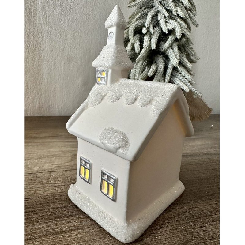AD Trend Lampada Natalizia Casetta Scenario ceramica Luci LED Decor...