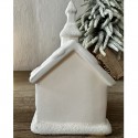 Lampada Natalizia Casetta Scenario ceramica Luci LED Decorazioni Natale 11x20cm