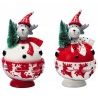 AD Trend Decorazione Natalizia scatola renna in ceramica contenitor...