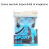 EV5124SL Cuffie sport in ear cavo jack 3,5 mm 1,2m cuffietta gommino bianco
