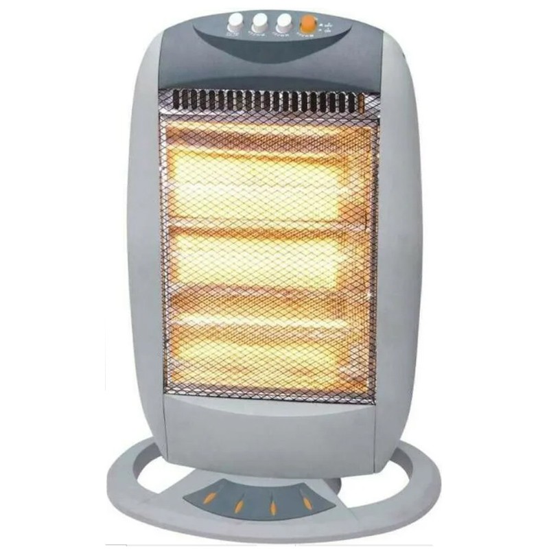 Stufa elettrica alogena quarzo oscillante 400-800-1200W Basso consumo 3 potenze