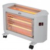 DCG Stufa al quarzo 5 elementi ruote 2000 W 3 Potenze riscaldamento...