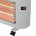 Stufa al quarzo 5 elementi ruote 2000 W 3 Potenze riscaldamento 54x23x48.5cm