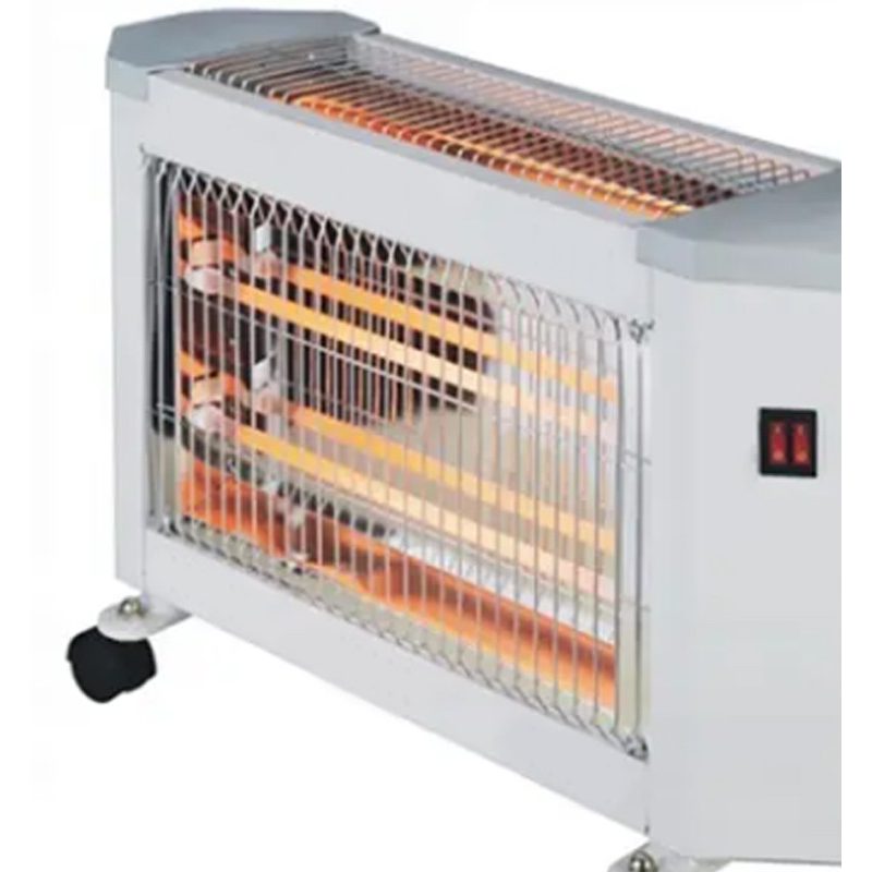 DCG Stufa al quarzo 5 elementi ruote 2000 W 3 Potenze riscaldamento...