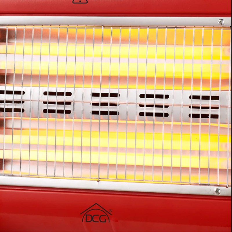 DCG Stufa Quarzo 4 Elementi 1600W 2 Potenze Funzione Turbo e Deumid...