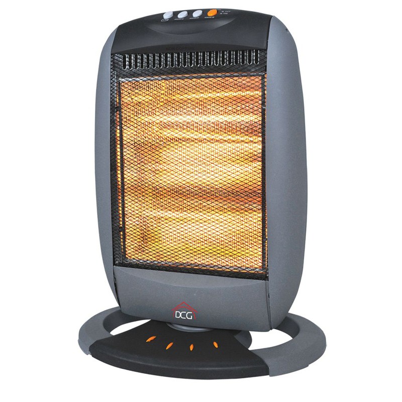 Stufa elettrica alogena oscillante 1200W protezione Basso consumo 3 potenze